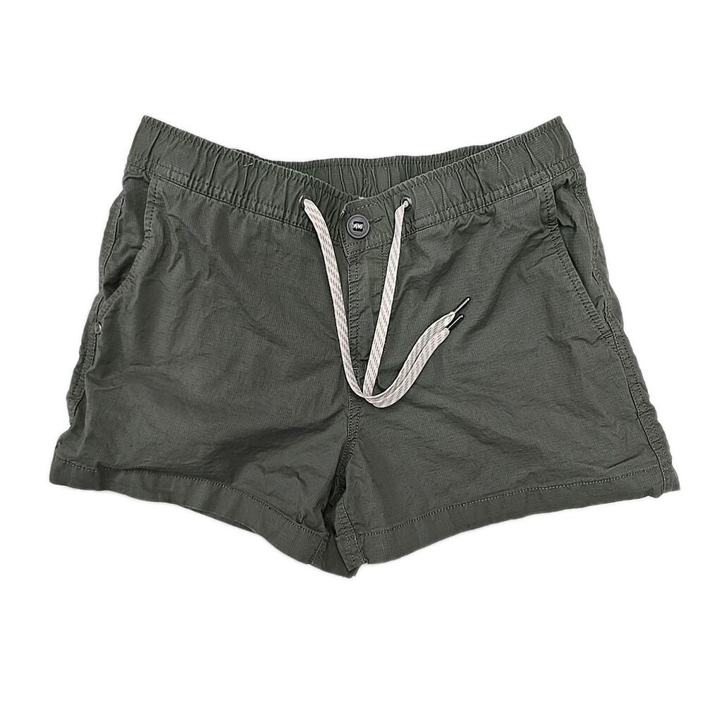 Vuori Vintage Ripstop Shorts Women's Size Small Green Organic Cotton 3" VW364 - Picture 2 of 9